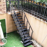 Outdoor stairs Straight ladder Balcony Duplex Household non-slip board Iron tread Attic Rotary
