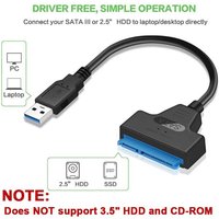 25 Inch External HDD SSD Hard Drive Adapter USB 30 to SATA Cable Hard Disk Adapter for Data Transfer and Backup