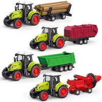Tractor Inertia Car Farm Tractor Truck with Dump Trailer Boy Toy Engineering Car Kids Educational Toy Gift for Toddlers