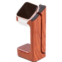 Rosewood Wooden Smart Watch Charging Station with Intelligent Chip for Home Office Rapid Charging Dock Support Mount