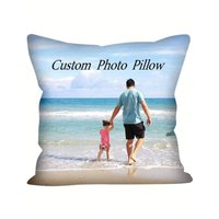 1pc Customized Personalized Photo Pillow Case Single Sided Printed Cushion Cover For Birthday Gifts Sofa Bed Decorations
