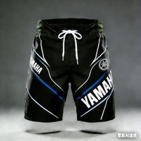 AliExpress 2026 Summer Trendy Yamaha Black and White Pocket Shorts for Men and Women Fashionable Casual Motorcycle Cycling Sports Shorts