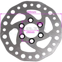 100mm Brake Disc for Electric Scooter Replacement Part High Performance Durable Rotor Fits E Bike E Scooter Electric Vehicle