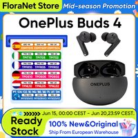 Oryginalne słuchawki Oneplus Buds 4, bezprzewodowe, z redukcją szumów AI do rozmów, 55 dB, daleki zasięg, wodoodporność IP55, przenośne.