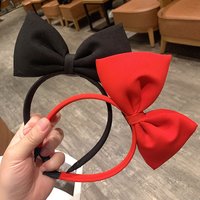 Cute Girls Red Big Bow Headband Snow White Cosplay Props Headwear for Kids Head Hoop Princess Headband Hair Aceessories