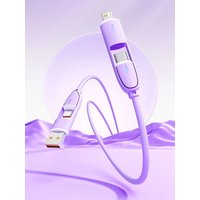 66W Charging Cable Four in One Pd Liquid Tablet Flash Charging Suitable for iPhone, Huawei, Xiaomi Fast Charging Data Cable