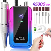 Professional 45,000rpm electric portable nail drill, rechargeable low-noise nail file, nail salon tool