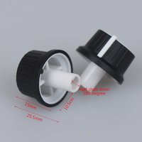 【AD】2 Piece 25*25.5MM Black And White Rubber Half Shaft Knob Potentiometer Rotary Encoder Volume Switch Knob
