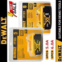 DeWALT Original 20V MAX FlexVolt Battery 5Ah/6Ah Power Tool Compatible with DCB606 DCB205 DCB206 DCB209 DCB182 DCF512 with Charg