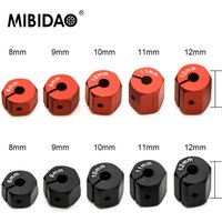 MIBIDAO 4Pcs Aluminum Alloy 8/9/10/11/12mm Wheel Hex Drive Adapter Hexagon 12mm for Axial SCX10 HSP HPI Tamiya 1/10 RC Car Model