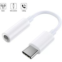 Type-C to 3.5mm Jack Earphone Audio Cable Adapter for Samsung Xiaomi Redmi Honor OPPO VIVO Realme Piexl Digital Signal Converter
