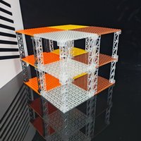 Multiple Colors Multi functional Building Block Desktop Organizer Stackable Multi-Tier Storage Rack 16×16 Baseplate