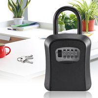 Waterproof Key Lock Box Outside 4-Digit Combination Password Metal Key Home Case Free Installation Outdoor Password Key Box