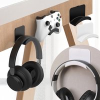 New Universal Headphone Stand Adhensive Wall Mount Hanger Under Desk Headset Rack Holder Support for Gaming Earphone Bracket