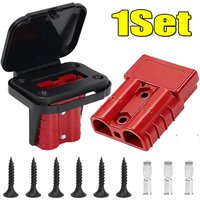 1Set 50A Cable Connectors Plug for Plug Connector Flush Mount Bracket Panel Cover for Caravan Camper Boat Truck
