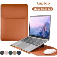 PU Leather Laptop Computer Sleeve Case Bag Stand Cover Pouch Man Women 13 14 15 15.6 16 inch for Macbook Air Samsung HP Lenovo