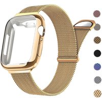 Milanese Case+Strap for Apple Watch Band Ultra 49MM 41 40 44mm 38mm 46mm TPU Screen Iwatch Series 10 9 8 7 6 SE 5 4 Correa 42mm