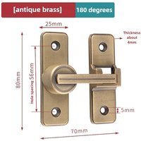 1PCS Interior Door Bolt Luminous Bolt old-fashioned Surface-mounted Room Roor Latch 90 Degree 180 Degree Heavy-duty Lock