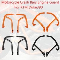 Orange & Black Metal Iron Crash Bars Engine Guard For KTM 250 Duke 390 Duke Heavy Duty Motorcycle Accessories