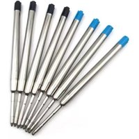 5/20pcs High Quality 1.0mm Metal Ballpoint Pen Replace Refills Blue Black Red Ink Smooth Writing For Office Stationery Supplies
