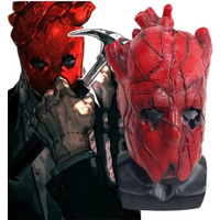 Anime Dorohedoro Shin Heart Rote Maske Cosplay Kostüm Scary Bloody Latex Helm Fancy Erwachsene Unisex Halloween Prop