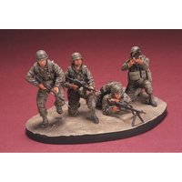 1/35 resin unpainted model kit, military theme, Marine Corps (4 people with base) Unassembled and unpainted GK