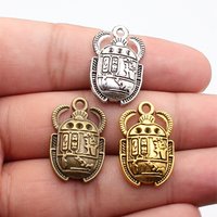WYSIWYG 10pcs 25x16mm 3 Colors Ancient Egyptian Scarab Charms Pendant For DIY Jewelry Making Jewelry Findings