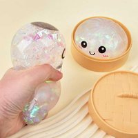 Colorful Crystal Buns Anti Anxiety Toy Simulation Food Squeeze Toys Low Rebound Anxiety-relieving Toy
