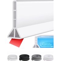 10cm/3.94'' High 300cm/9.84ft Long Shower Dam Collapsible Water Stopper Splash Guard for Walk in Shower Water Guard Blocker