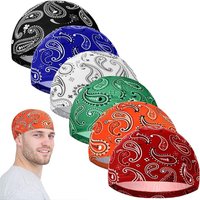 AliExpress NONE Printed Headscarf Cap, Breathable, Sweat-Absorbing, Suitable for Outdoor Cycling, Running, Hip-Hop Trendy Style