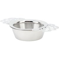 304 Stainless Steel Tea Infuser Filter Insulated Base Double Winged Handle Tea Strainer Fine Mesh Flower Style Tea Steeper