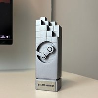 Modern Cyberpunk Figurines Steam Game Awards Trophy Computer Desktop Decoration Creative 3D Printing Gifts Ornaments Miniatures