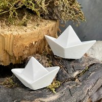 2pcs Silicone Resin Molds - Origami Boat Shape Irregular Design for DIY Crafts, Candle Making, Home Decor & Holiday Gifts