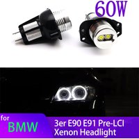 20W LED Car Angel Eye Marker Headlights Bulbs Lamps for BMW E90 E91 2005-2008 Car Light Accessory White LED Headlight Bulbs