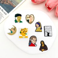 Shoe Charms 8Pcs picture artist Sunflower Pins PVC DIY Sandals Accessories for Clogs friend family Party Favors X-mas Gifts