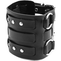 Wide Cuff Wrap Gothic Wristband Punk Rock Biker Wide Strap Leather Bracelet