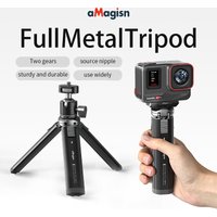 aMagisn Metal Aluminum Alloy Tripod for GoPro Hero/DJI OSMO /Insta360 Action Camera Tripod Accessories With 1/4 Screw