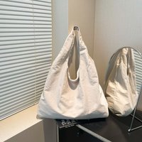 Candy Color Nylon Shoulder Bag Quick-dry Large Capacity Casual Tote Bag Korean Style Solid Color Japanese Style Shoulder Bag