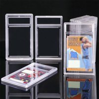Trading Card Protector with Snap Closure, Removable Graded Card Slab Plastic Case, Rating Card Holder, For PTCG Collection