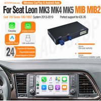 AUTOTOP Bezprzewodowy Android Auto CarPlay dla Seat Leon Mk3 Mk2 Golf7 Arona IBIZA MIB MIB2 2013-2019 Obsługa Mirror Link Kamery OEM