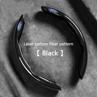 2pcs Carbon Fiber Car Steering Wheel Cover For Ford Focus mk2 mk3 Fiesta mk7 Ranger Mondeo mk4 Mustang Accessories Stickers
