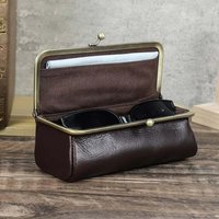 Genuine Leather Eye Glasses Bag for Eyeglass High Quality Handmade Glasses Case Box Sunglasses Protector Pouch