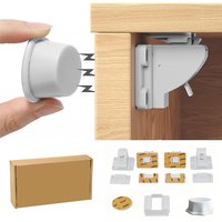 5pcs Magnetic Child Lock Baby Safety Lock Drawer and Cabinet Door Invisible lock Magnetic distance 4cm/1.57inch