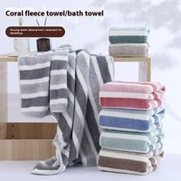 Families Beaches Coral Fleece Towels Thick Bath Towel Strong Water Absorption And Quick Drying Non Shedding Durable Suitable