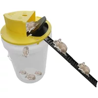 1/2Pcs Mouse Trap Bucket- 5 Gallon Bucket Lid Mouse Rat Trap- Automatic Reset Flip and Slide Mouse Trap for Indoor Outdoor Use