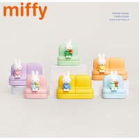 Kawaii Miffy Original Cute Blind Box Desktop Ornament Cartoon Rabbit Sofa Creative Idea Mobile Phone Holder Girl Festival Gift