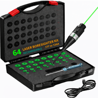 Laser Boresigher Kit 64 Adapters USB Recharge .177 .22 to 12GA Tactical Laser Collimator Boresighter Upgraded Version