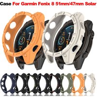 Silicone Protective Cover for Garmin Fenix 8 51mm Solar Soft Silicone Case for Garmin Fenix8 47mm Solar Smart Watch Accessories