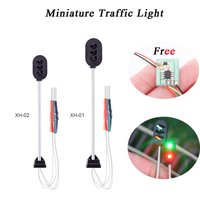 Miniature Traffic Light Set Model Railway Train Lamp Architecture Building Landscape for Diorama