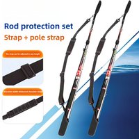 58-140cm Thickened Non-slip High Elastic Portable Magic Rod protection Cover Fishing Rod with Strap Tie Lure Rod Belt